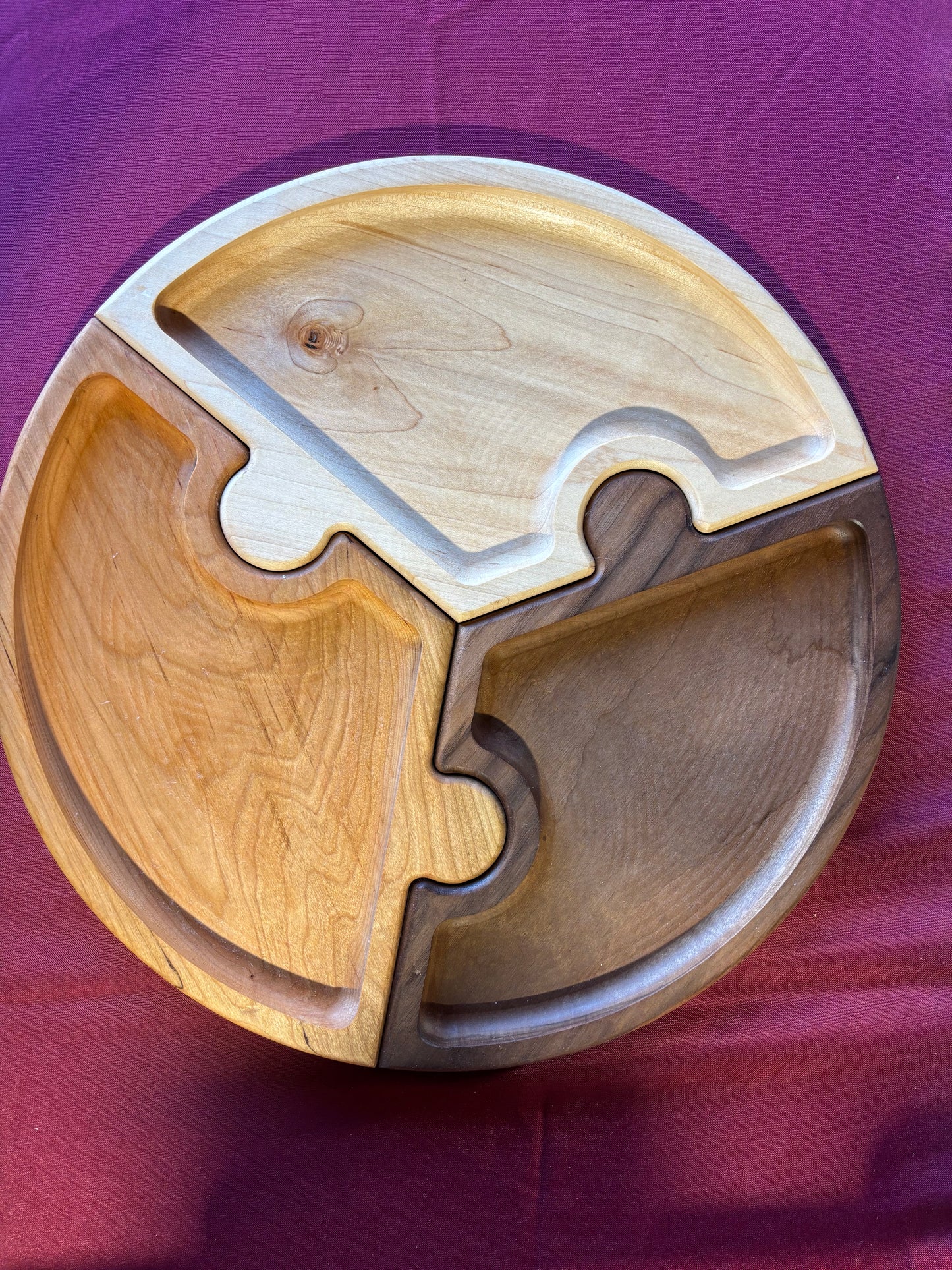 Round Puzzle Piece Trays