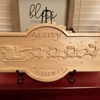 3D Merry Christmas Sign