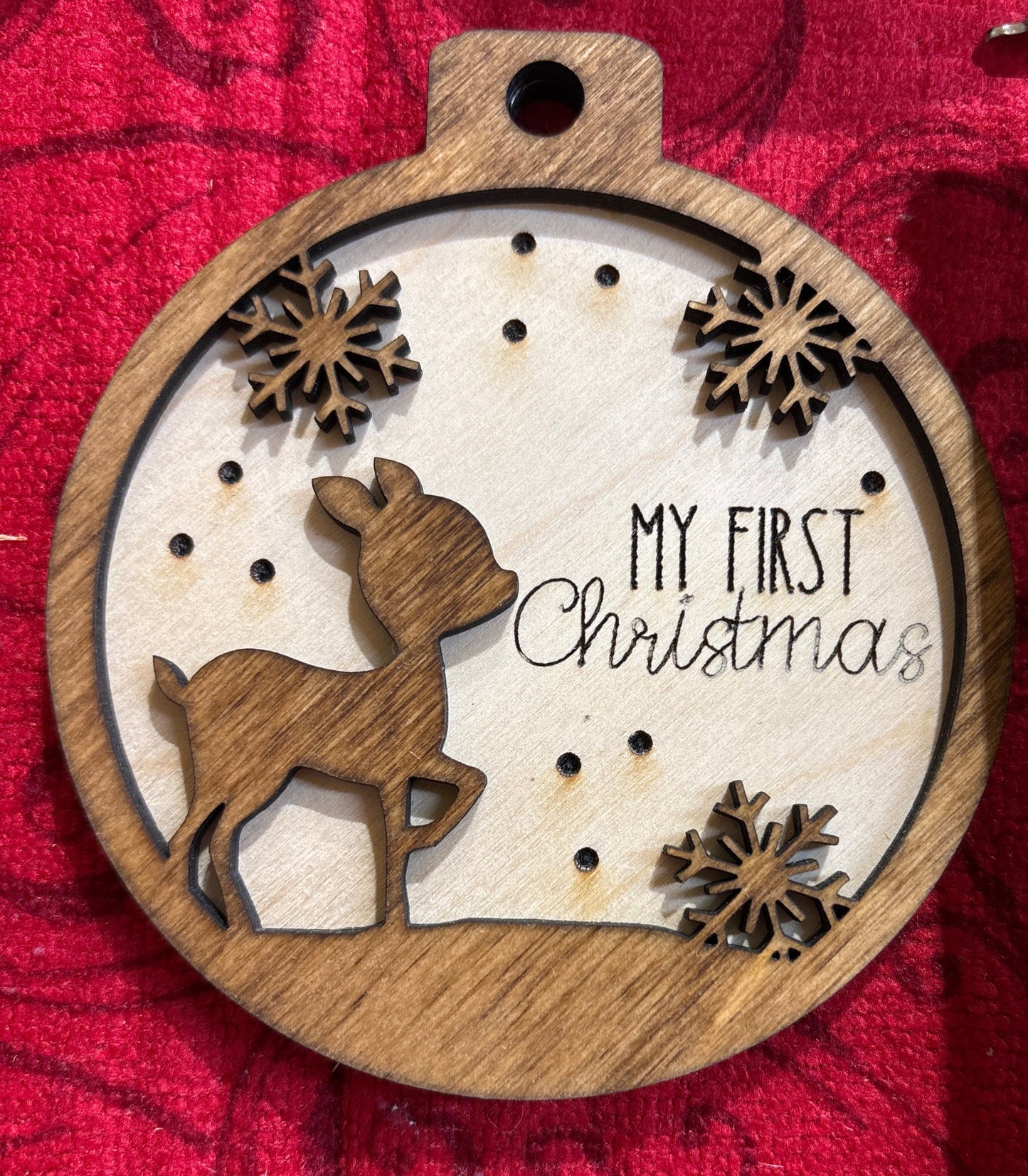 Deer My first Christmas ornament