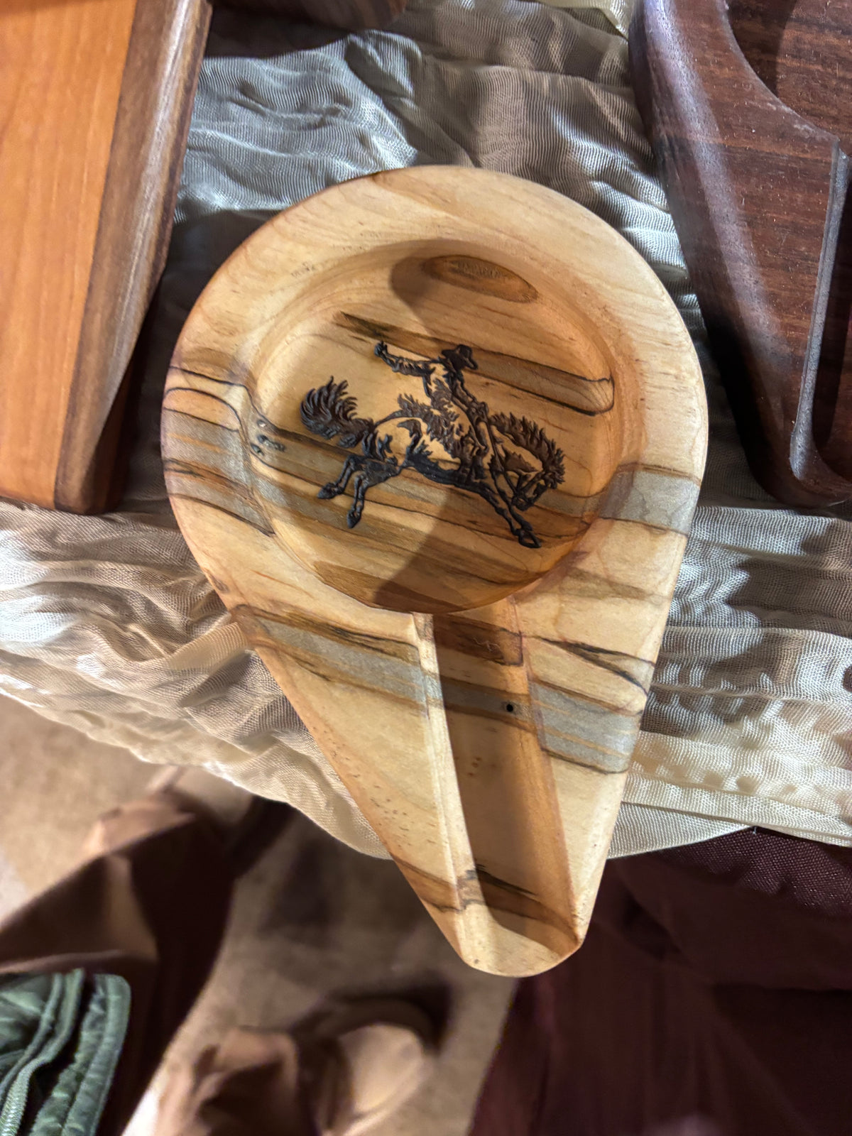 Cigar Rest Tear Drop Maple Bronc
