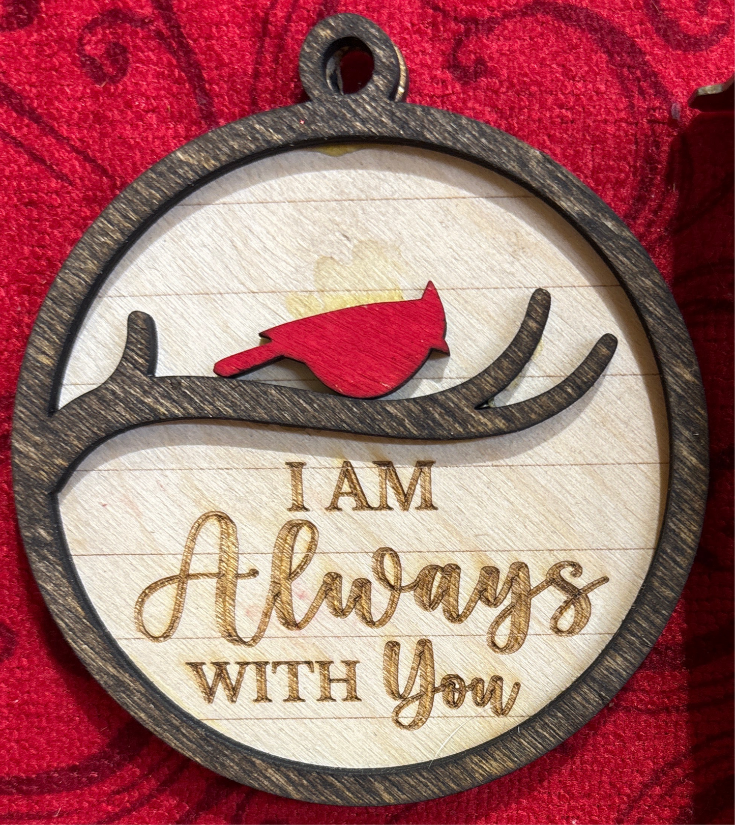 I am always with you large branch cardinal