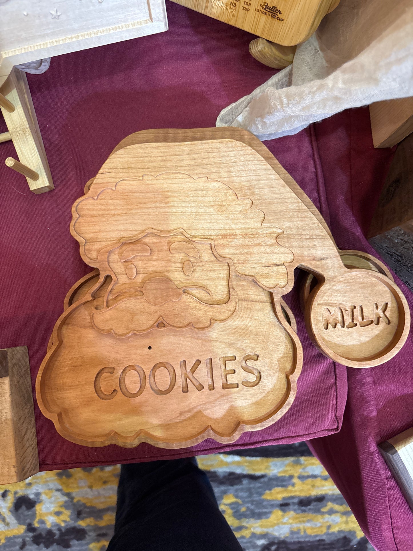 Santa Milk and Cookies Tray