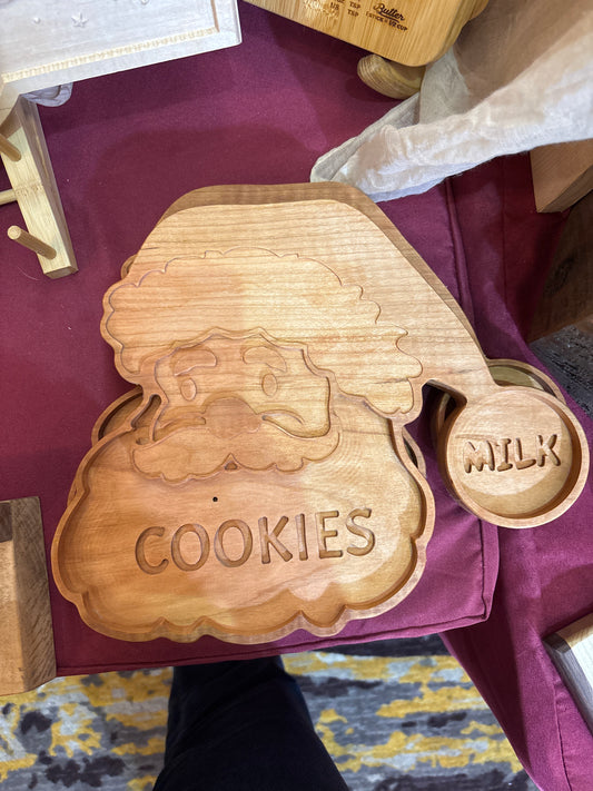 Santa Milk and Cookies Tray